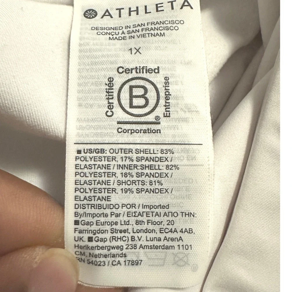 Athleta Ace Mesh Skort White‎ Plus 1X Tennis Golf Skirt Pickleball Activewear